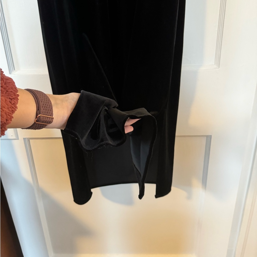 NWT Nine West Black Velvet Midi Slip Dress - Picture 10 of 11